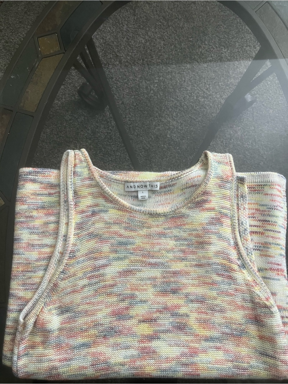 Sleeveless Multicolor Knit Maxi Dress - Picture 3 of 4